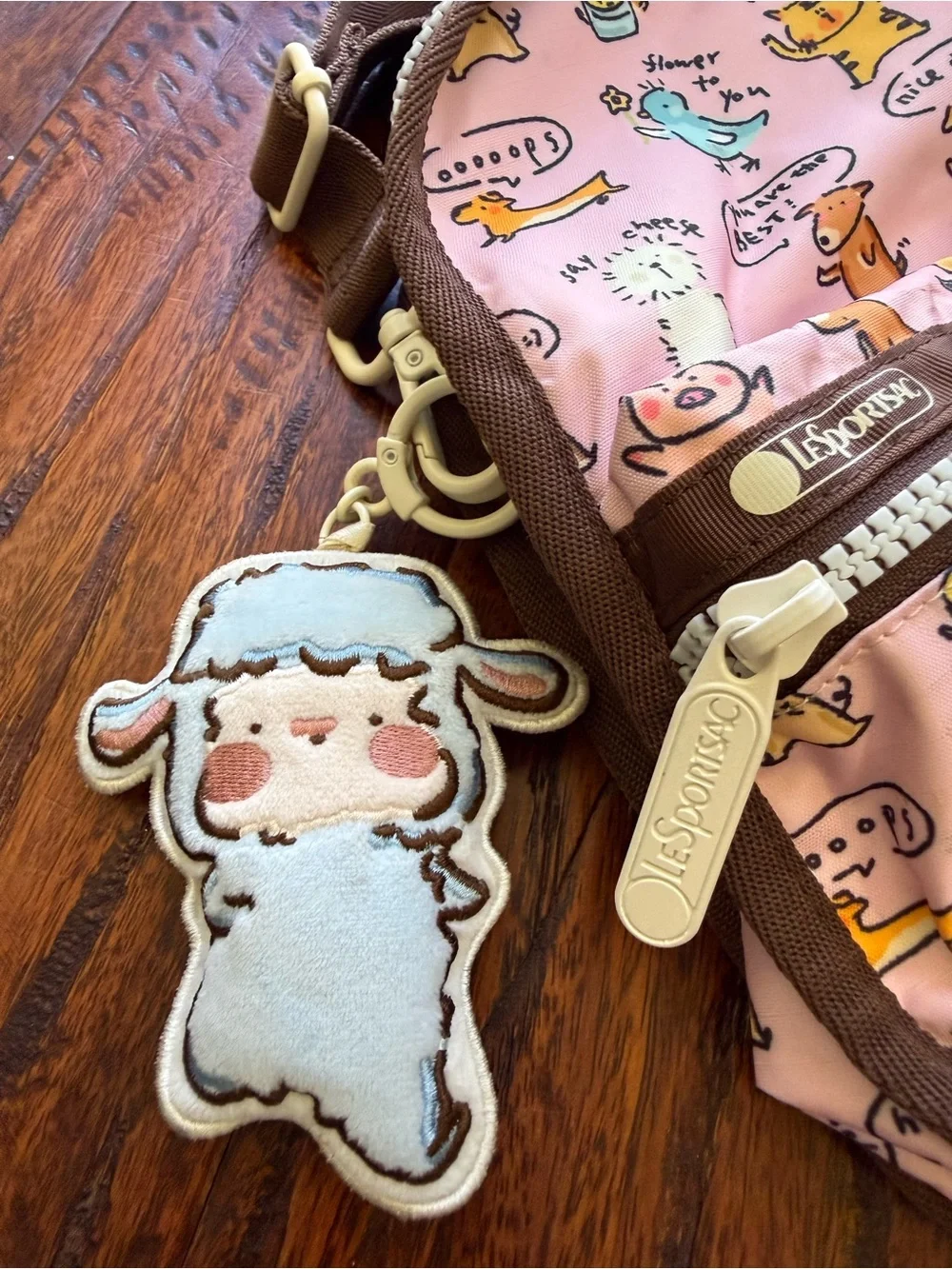 LeSportsac Kids Pink Character Print Crossbody Bag